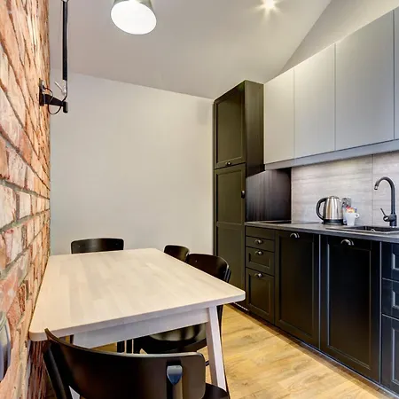 公寓 Dom & House Szafarnia Modern On The Motlawa River *